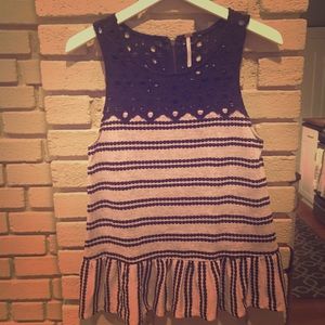 EUC Free People Black and Beige Top Size XS